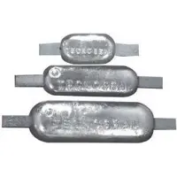 Tecnoseal Rustfritt Stål Oval Anode Med Stropp Til Sealine 0.6kg