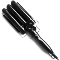 INF Tre-kammer curling tang med varmebeskyttelse og to temperaturinnstillinger Black 20mm