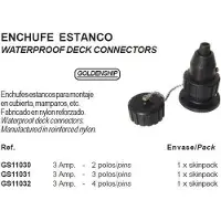Goldenship Nylon 3-pins Vanntett Dekkskontakt