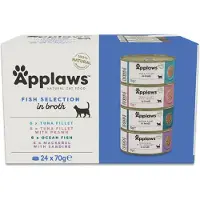 Applaws Multipakke Fiskebuljong Utvalg Kattemat 70 G 24 Enheter