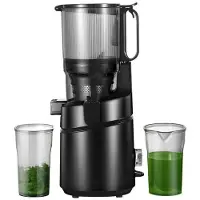 Amzchef SJ-036-BK saftpresse med lav hastighet (svart)