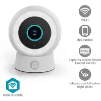Nedis Smartlife SmartLife Outdoor Camera Wi-Fi Spotlight 3MP Full HD 1296p IP65 Cloud Storage (option) / microSD (not included) / Onvif 5 V DC With motion sensor Night vision White