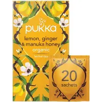 Pukka Lemon, ginger & Manuka Honey teposer 20-pakning
