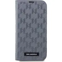 Karl Lagerfeld KLBKP14LSAKLHPG iPhone 14 Pro 6,1" bokhylle sølv/sølv Saffiano Monogram