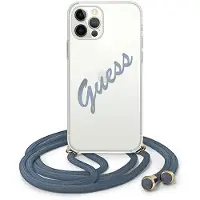 GUESS GUHCP12LCRTVSBL iPhone 12 Pro Max 6,7" blå/blå hardcase Script Vintage
