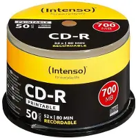 Intenso - 50 x CD-R - 700 MB (80 min) 52x - blekkstråleskrivbar overflate - spindel