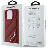 Karl Lagerfeld vattert Signature iPhone 16 Pro-etui - rød