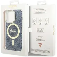 GUESS IML 4G MagSafe-etui for iPhone 15 Pro - blå