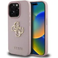 GUESS Pu Grained 4g Metal Logo Iphone 15 Pro Max Telefondeksel