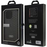 Audi IML Stitching Pattern MagSafe iPhone 16 Pro 6,3" svart/sort hardcase AU-IMLMIP16P-Q5/D3-BK
