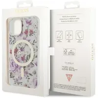 GUESS GUHMP14MHCFWST iPhone 14 Plus 6,7" gjennomsiktig hardcase Flower MagSafe