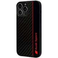 Audi karbonfiberstripe iPhone 13 Pro Max 6,7" svart/svart hardcase AUS-TPUPCIP13PM-R8/D1-BK