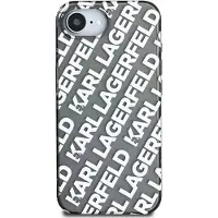 Karl Lagerfeld IML Repeat Logo veske for iPhone 16e - sølv