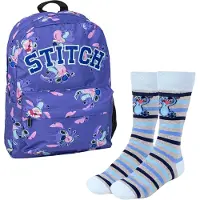 Cerda Group Stitch Designsett Med Skoleveske Og Stripete Sokker 16l