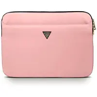 GUESS Nylon Triangle Logo veske for en 13" bærbar datamaskin - rosa