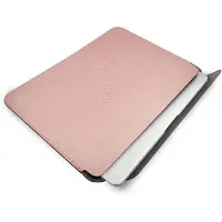 GUESS Saffiano Script-deksel for en 13" bærbar datamaskin - rosa