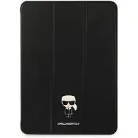 Karl Lagerfeld Saffiano Ikonic Karl-etui for iPad 12,9" Pro 2021 - Svart