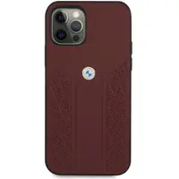 BMW Curve Perforert lærveske for iPhone 12 / iPhone 12 Pro - rød