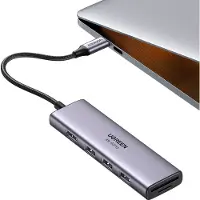 UGREEN 6-In-1 Usb C Hub 4k@60hz USB-hub - 6 porter - Sølv