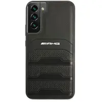 Mercedes AMG Leather Debossed Lines-etui for Samsung Galaxy S22+ - svart