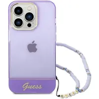 GUESS GUHCP14XHGCOHU iPhone 14 Pro Max 6,7" lilla/lilla hardcase Translucent Pearl Strap