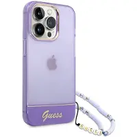 GUESS GUHCP14LHGCOHU iPhone 14 Pro 6,1" lilla/lilla hardcase Translucent Pearl Strap