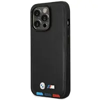 BMW Etui BMHMP14X22PTDK iPhone 14 Pro Max 6,7 "svart / svart skinnstempel Tricolor Magsafe