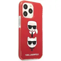 Karl Lagerfeld Karl&Choupette hodetui for iPhone 13 Pro / iPhone 13 - Rød