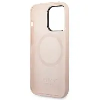 GUESS GUHMP14XSBPLP iPhone 14 Pro Max 6,7" rosa/rosa hardt etui med silikonlogoplate MagSafe