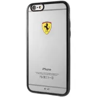 Ferrari Hardcase FEHCP6LBK iPhone 6/6S Plus racingskjold gjennomsiktig svart