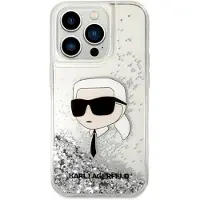 Karl Lagerfeld KLHCP14LLNKHCH iPhone 14 Pro 6,1" sølv/sølv hardcase Glitter Karl Head
