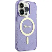 GUESS GUHMP14XHCMCGU iPhone 14 Pro Max 6,7" lilla/lilla hardcase Glitter Gold MagSafe