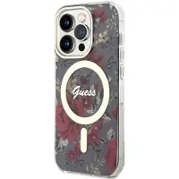 GUESS GUHMP14LHCFWSA iPhone 14 Pro 6,1" grønn/kakifarget hardcase Flower MagSafe