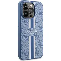 GUESS GUHMP14LP4RPSB iPhone 14 Pro 6,1" blå/blå hardcase 4G Printed Stripes MagSafe