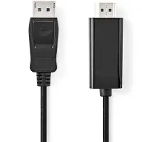 Nedis Ccgb37100bk30 Displayport-kabel Dp M-hdmi-kontakt 4k Nikkelbelagt 3 M 30hz