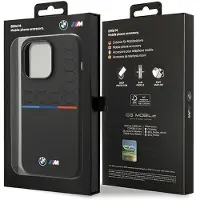 BMW Silikonmønster iPhone 15 Pro-etui - svart