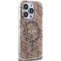 GUESS IML GCube MagSafe-etui for iPhone 15 Pro Max - brun