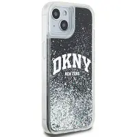 DKNY Liquid Glitter Big Logo iPhone 15 Plus / 14 Plus-etui - svart