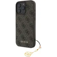 GUESS iPhone 16 Pro Max 4G Charms Collection Hybrid-deksel - Brun