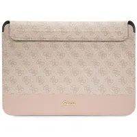 GUESS 4G Stripe Metal Logo etui for en 14" bærbar datamaskin - rosa