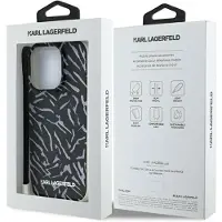 Karl Lagerfeld Zebra med snor - etui til iPhone 16 Pro (lilla)