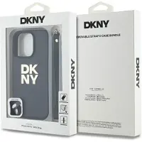 DKNY håndleddsstropp med lagerlogo iPhone 16 Pro-etui - svart