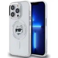 Karl Lagerfeld IML Choupette Head MagSafe iPhone 13-etui i metall - hvit