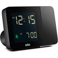 Braun 67160, Digital vekkerklokke, Rektangel, Sort, 24 timers, Tid, AC