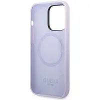 GUESS GUHMP14LSBPLU iPhone 14 Pro 6,1" lilla/lilla hardt etui med silikonlogoplate MagSafe