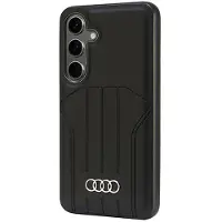 Audi MagSafe S24 S921 MagSafe-hardcase i syntetisk lær, svart/svart AU-TPUPCMS24-Q5/D1-BK
