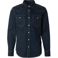 Levi's for man. 85744-0114 Barstow Standard Fit Western Shirt black (L), Casual, Cotton, Long sleeve