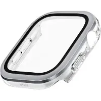 Uniq Voute herdet glassveske for Apple Watch 10 46 mm - sølv