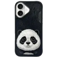 Nimmy Big Eyed Pet 2.0 Panda-etui for iPhone 16 - svart