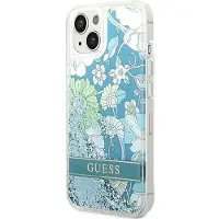 GUESS GUHCP14SLFLSN iPhone 14 6,1" grønn / grønn hardcase Flower Liquid Glitter